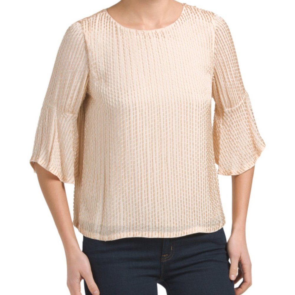 ALICE + OLIVIA Bernice Ruffle Sleeve Top - size s